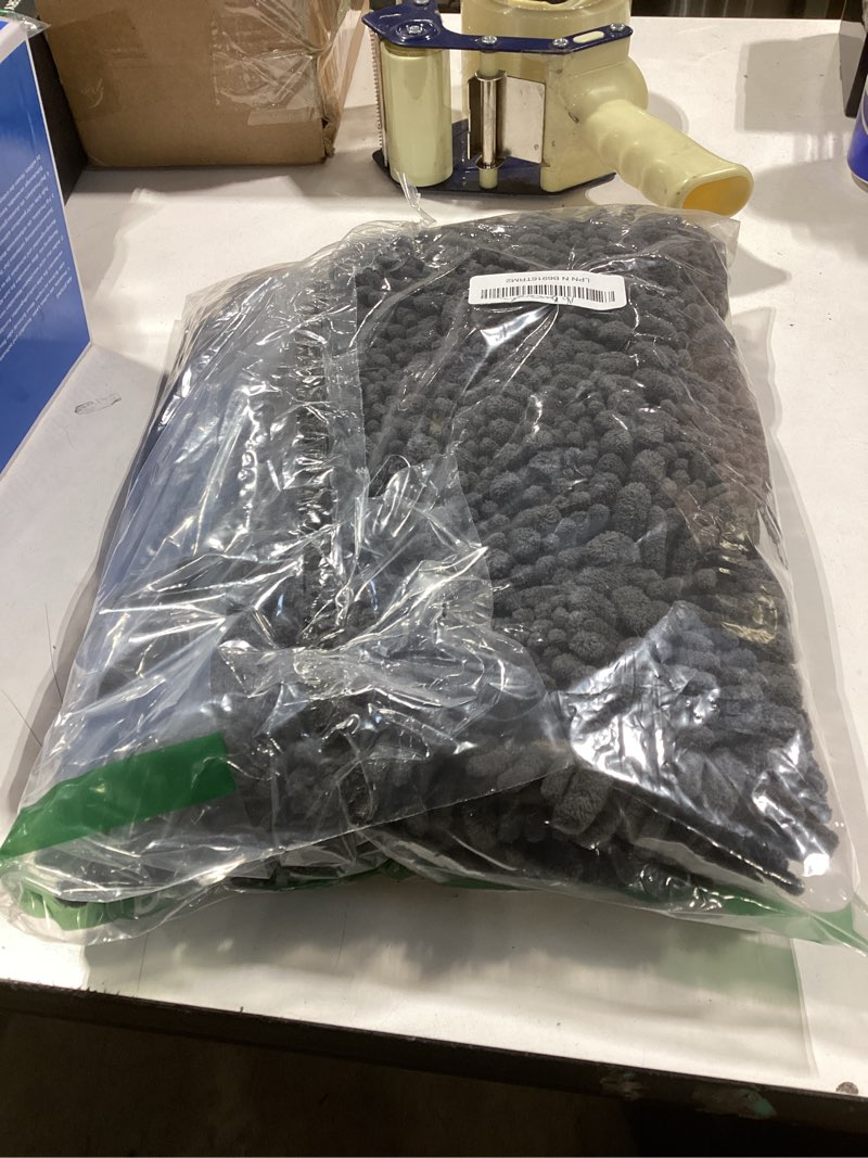 Condition photo showing New/Like New for ilango bathroom rugs dark grey 55x24,extra soft absorbent chenille bath rugs,thick non-slip shaggy bath mat,machine washable quick dry bath mats for bathroom floor, tub, shower accessories dark grey 24"×55" bathroom rug