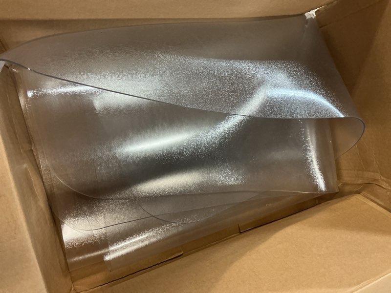 Condition photo showing Good Condition for Kuyal Clear Chair mat for Hard Floors 36 x 48 inches Transparent Floor Mats Wood/Tile Protection Mat for Office & Home (36" X 48" Rectangle)