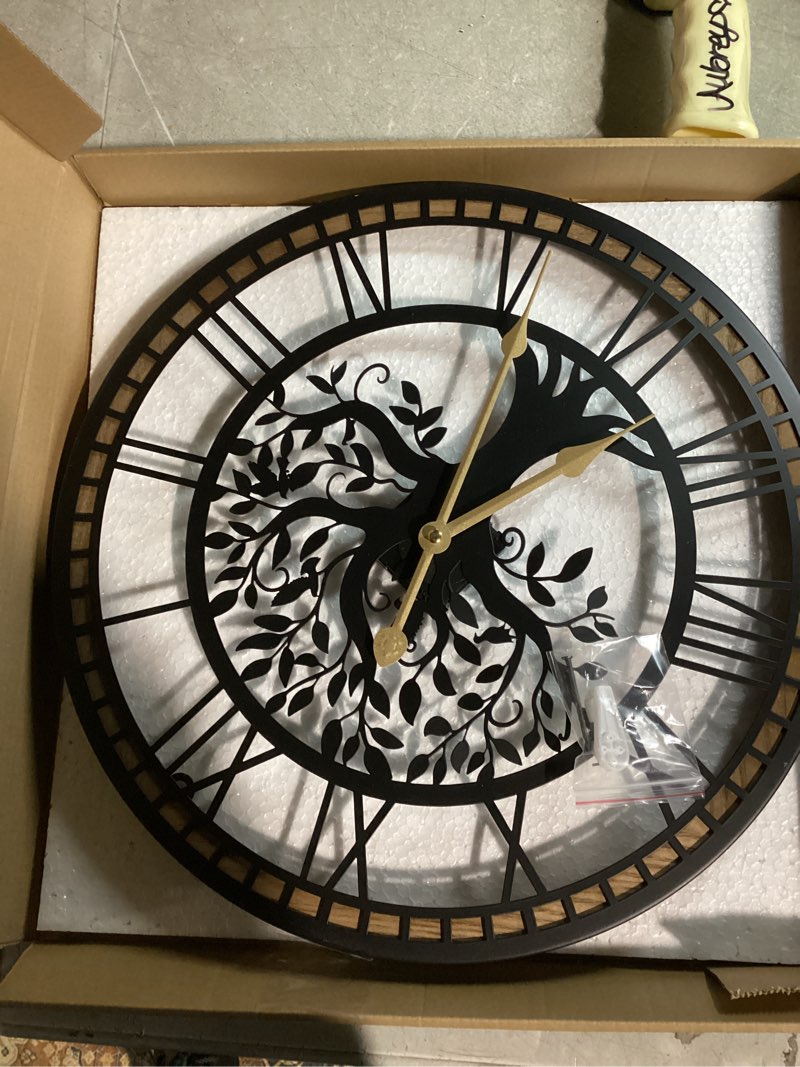 Condition photo showing Good Condition for GEXHSRGD Wall Clocks for Living Room Decor - Tree of Life Big Wall Clock, Quiet and No Ticking Suitable for Wall Decor, Living Room Decoration, Kitchen Decoration (16 in)