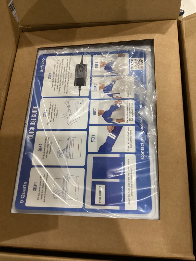 Condition photo showing Good Condition for shoulder ice machine rotator cuff cold therapy, ice machine for shoulder after surgery post-surgery care, timer, compression pad 9-quart shoulder pad 9-quart