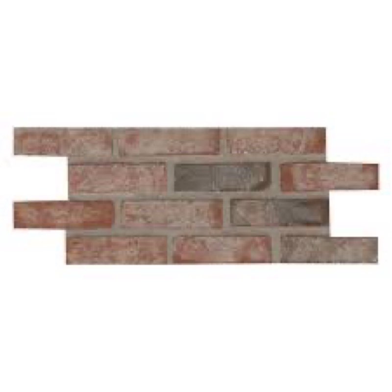 ArtisanBrik 10.5" x 28" Textured Clay Brick Mesh-Mounted Mosaic Floor & Wall Tile