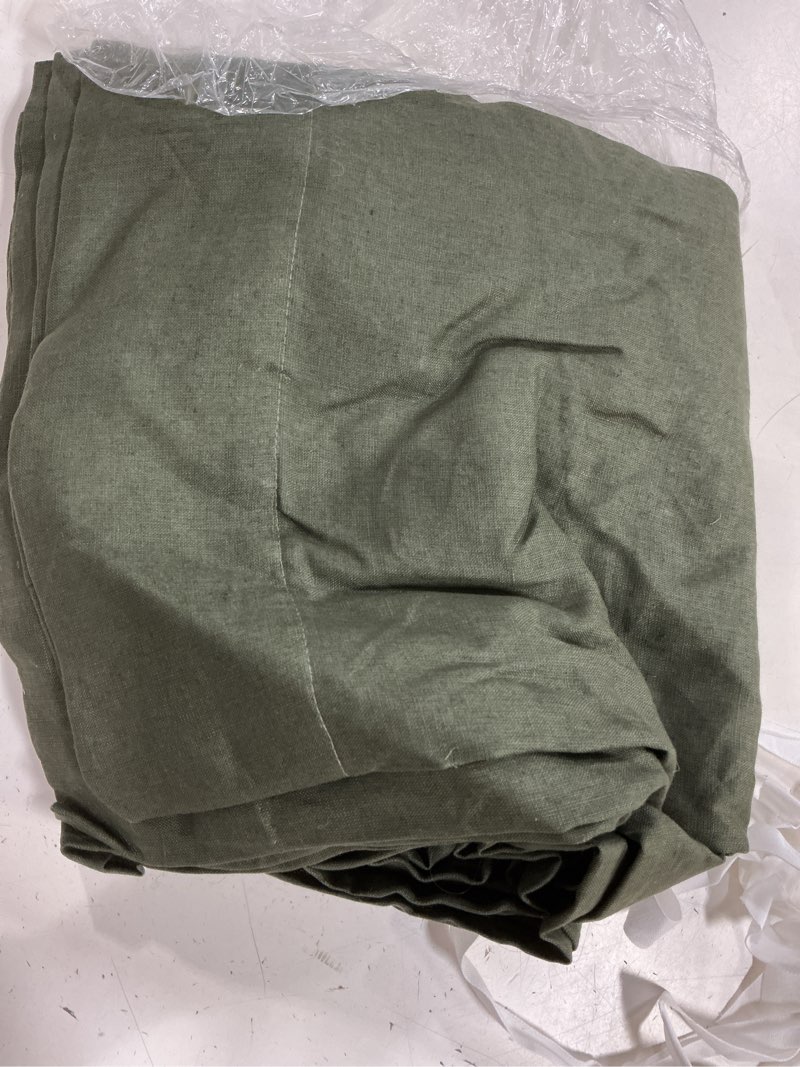 Condition photo showing Good Condition for european linen true blackout curtain, 48x96, hunter green 1 pcs