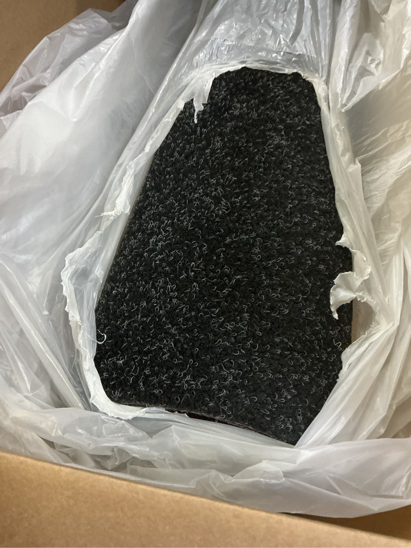 Condition photo showing Good Condition for 2' x 6' runner rugs with rubber backing, indoor outdoor utility carpet runner rugs, black, can be used as aisle for the rv and boat, laundry room and balcony 2 ft x 6 ft black