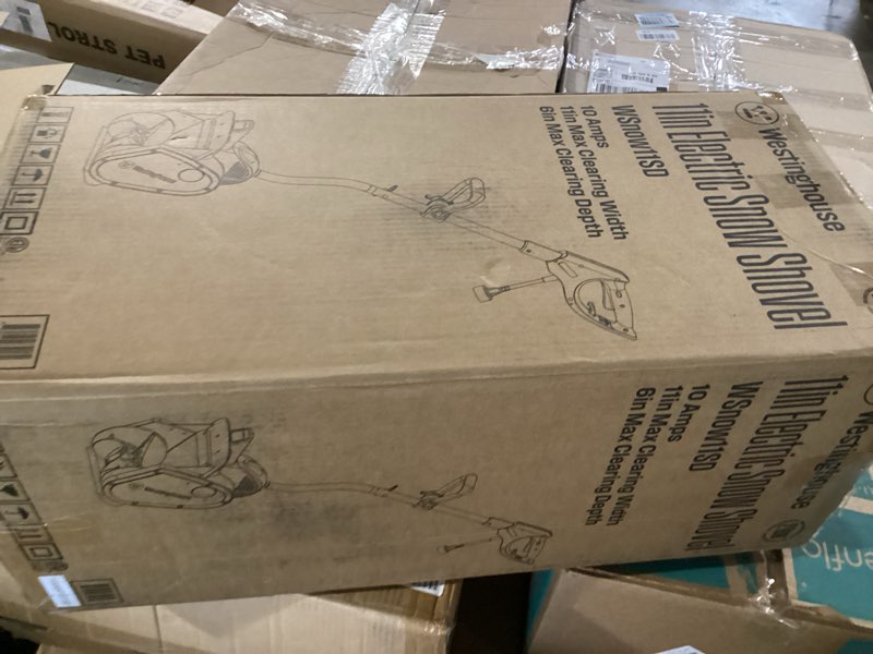 Condition photo showing New/Like New for westinghouse wsnow11sd corded snow shovel, 11-inches wide, electric snow shovel with 20ft throwing distance, plows 300lbs/min for driveway/steps/sidewalk/porch