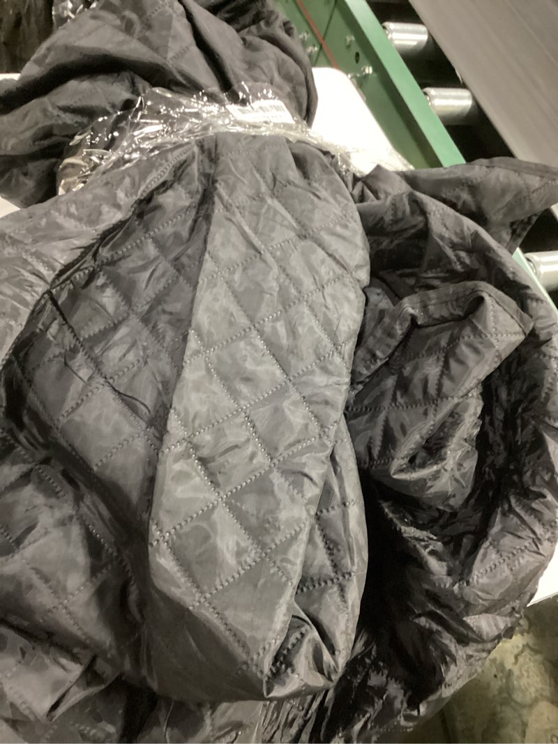 Condition photo showing As Is for Tlswshsy 71'' x 27'' Insulated Inflatable Hot Tub Thermal Cover, Energy Efficient Hot Tub Cover with Zipper Door, Inflatable Hot Tubs Full Coverage for Keeping Warm Extra Insulation and Dustproof 71'' x 27'' Black-Round