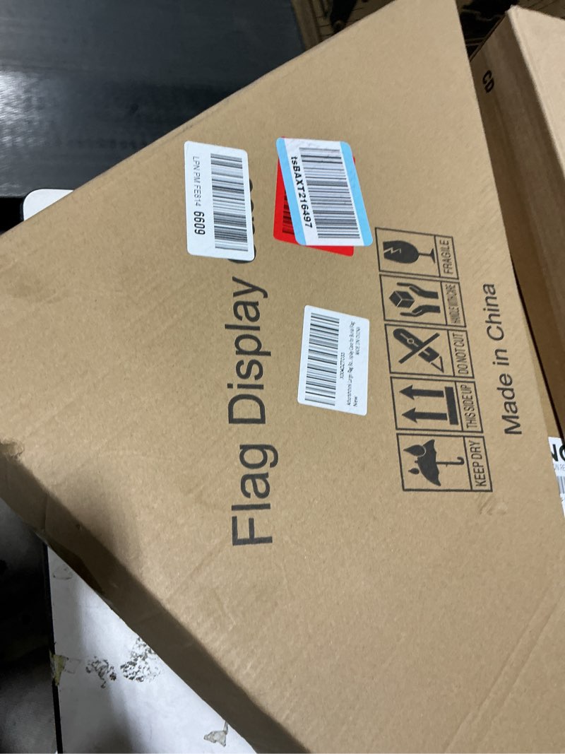 Condition photo showing Good Condition for Creations 5' x 9.5' American Veteran Burial Flag Display Case Solid Wood Rustic Brown Frame Glass Front Wall Mount or Standing, Memorial Shadow Box Military Uniform Display 5"x9"-Black