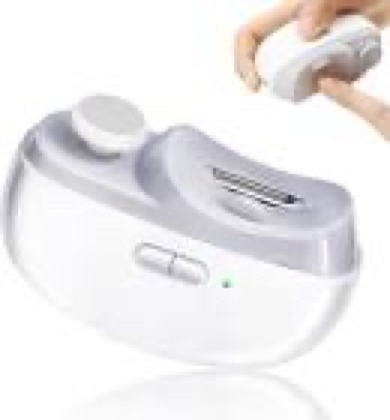 Electric Nail Clipper, Electric Nail Clippers for Seniors with LED Light, Cordless Automatic Nail Tr