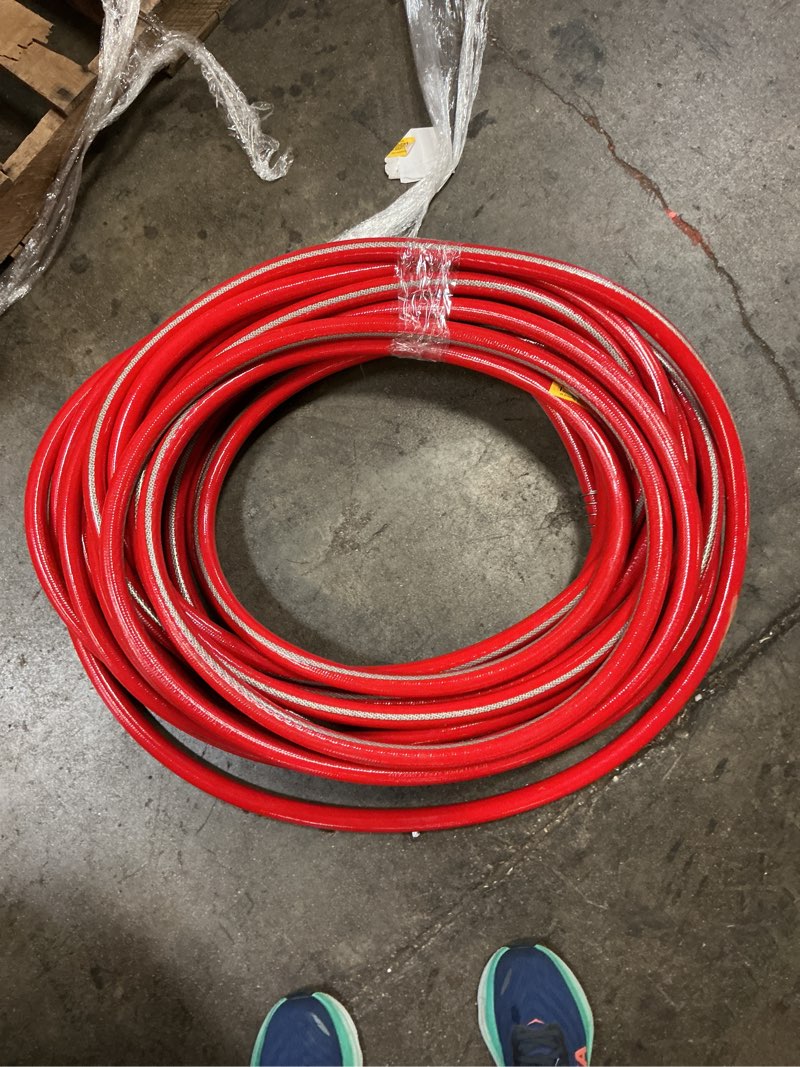 Condition photo showing As Is for neverkink xp teknor apex 3/4-in x 50-ft contractor -duty kink free vinyl red coiled hose