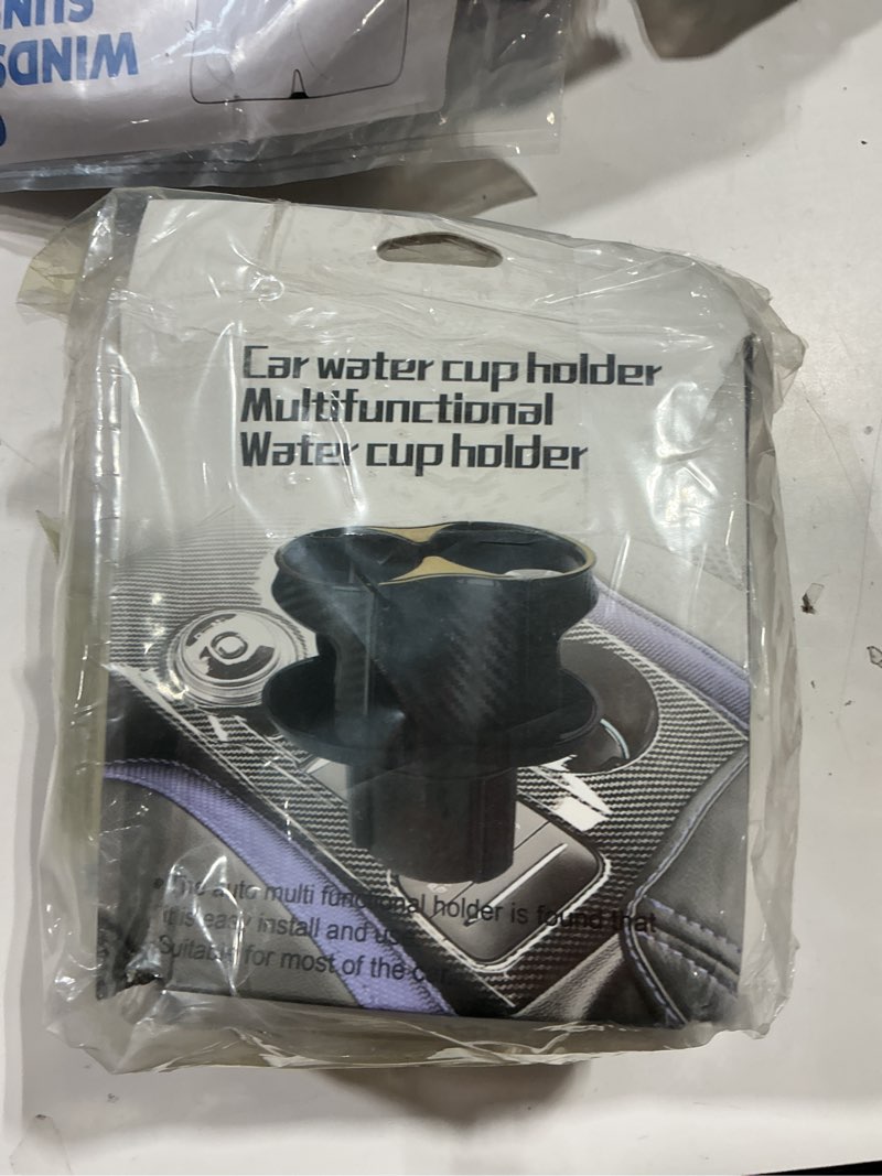 Condition photo showing Good Condition for 1 pcs for most vehicles 2 in 1 car cup holder drink holder cup extender holder 127x64x121mm carbon fiber black abs