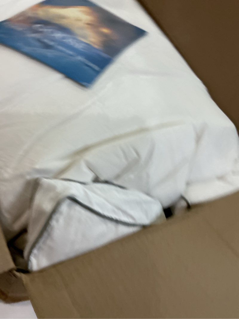 Condition photo showing As Is for Luxury Goose Feather Down Pillow Standard Size Set of 2,Premium 3-Chamber Bed Pillows for Deep Sleep,900+ Fill Power,400 Count Cotton Shell,Hotel Quality Pillow for Side, Back Sleepers,20" x 26" Standard?Pack of 2?