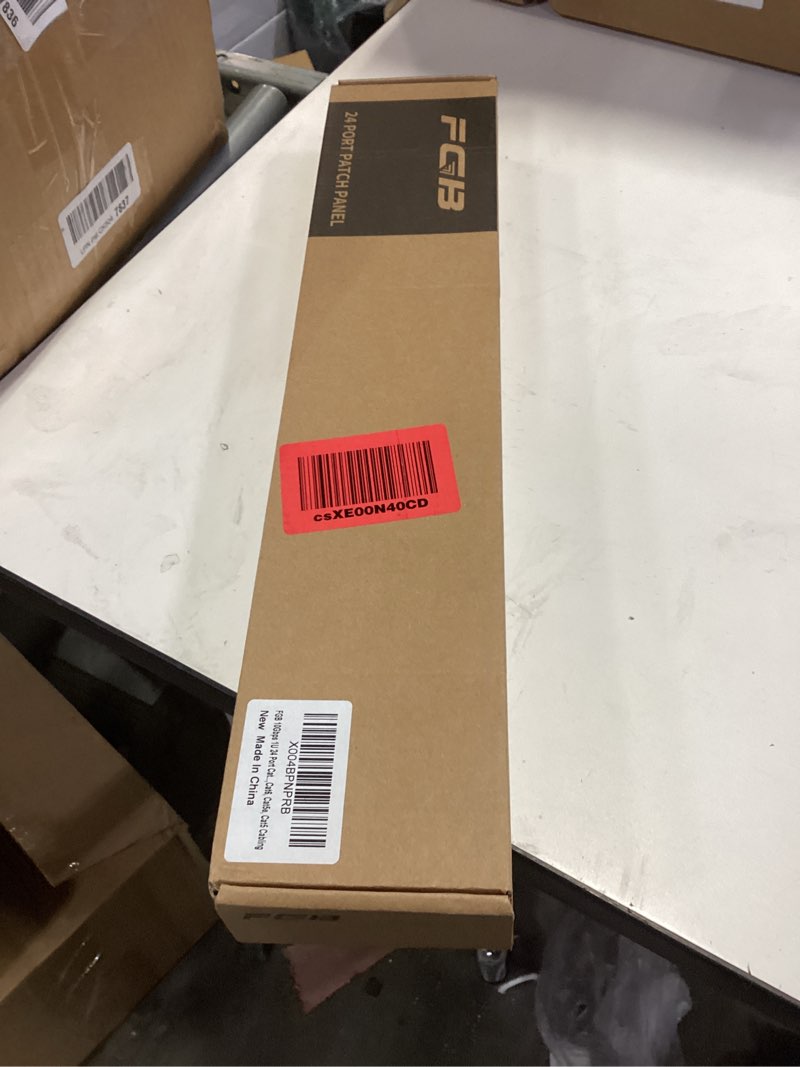 Condition photo showing New/Like New for FGB 24 Port Cat6A Keystone Patch Panel, 19" Rackmount or Wall Mount, 1U with Back Bar, Network Patch