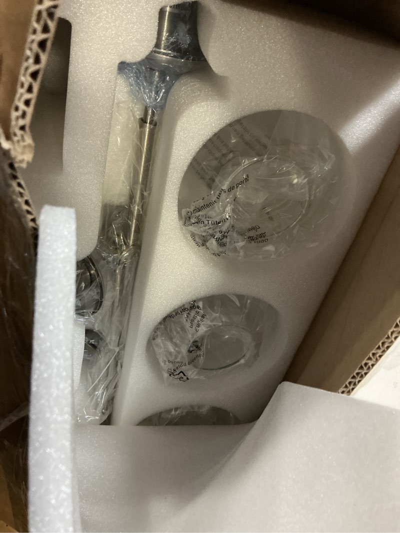 Condition photo showing Good Condition for KCO Modern Ceiling Pendant Lighting, Mid-Century Glass Globes Sputnik Pendant Lamp, LED 6-Light Hanging Adjustable Chandelier for Kitchen Island Living Dining Room (Silver+Clear)