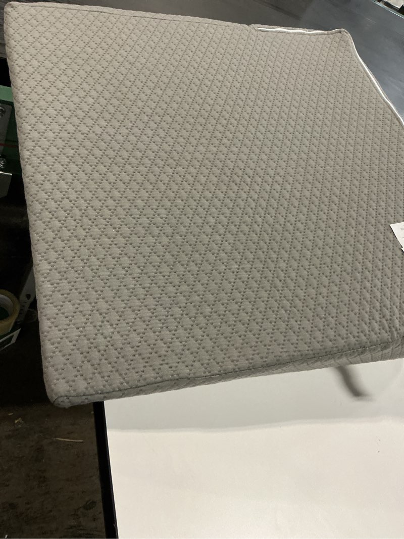 Condition photo showing As Is for Similar Premium Bed Wedge Pillow - Ergonomic Support for Sleeping, Post-Surgery, Acid Reflux Relief, and More - CertiPUR-US Certified Memory Foam - Removable Cover Included, Triangle, 24\" x 24\" x 12\" 24\" x 24\" x 12\" Triangle