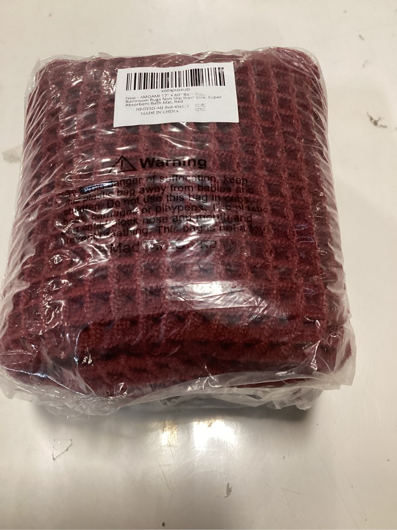 AMOAMI Upgraded Waffle Runner Rug Super Absorbent Non Slip Bath Mats for Bathroom Machine Washable B