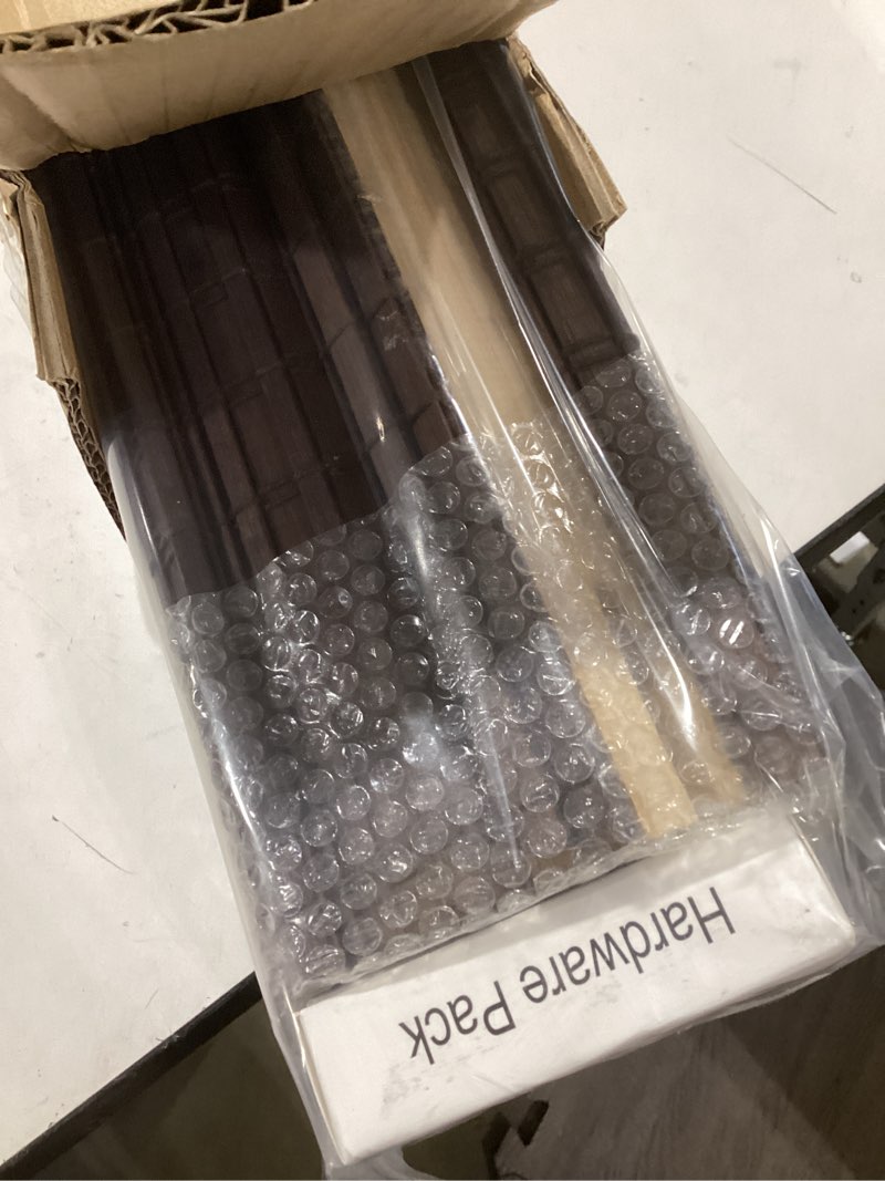 Condition photo showing Good Condition for LazBlinds No Tools No Drill Cordless Bamboo Roman Shades, Privacy Room Darkening Window Treatment, Roll Up Bamboo Blinds for Window 20'' W x 64'' H, DP-Natural Dp-natural 20'' W x 64'' H