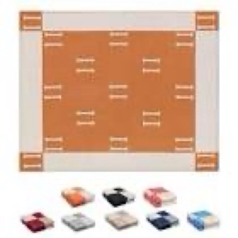 h blanket soft throw blanket faux fleece cashmere plaid warm shawl thick knitted plush cozy comfy for women throw blanket for sofa couch bed queen king size 55x66 in (orange)