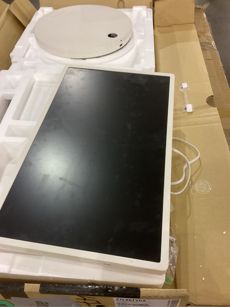 Condition photo showing As Is for LG 27-Inch StanbyME 2 with Folio Cover, Portable Touch Screen, Dolby Vision, HDR10, Filmmaker Mode, Built-in Battery, Full Swivel Rotation (27LX6TYGA, 2025)