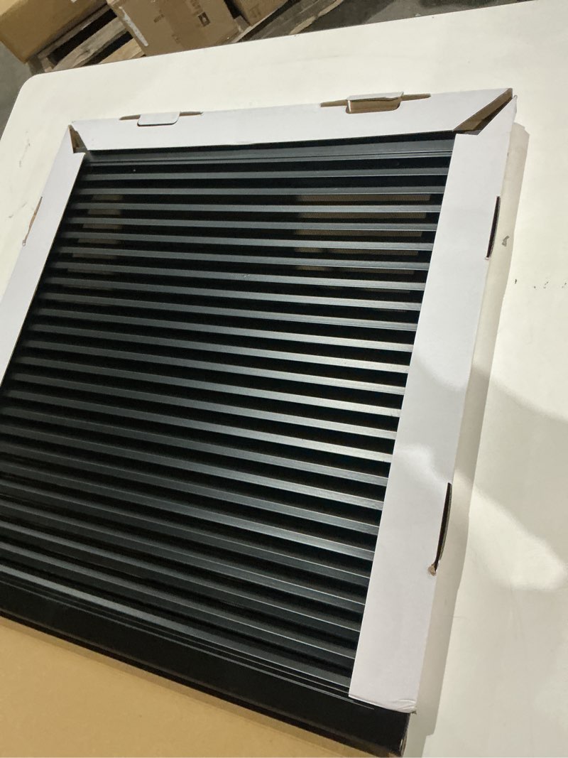 Condition photo showing Good Condition for 22"x22" Gable Vent Aluminum Alloy – High-Airflow Vent for House & Shed, Rustproof Metal Mesh Blocks Small Animals, Waterproof & Anti-Condensation, Opening 20"x20" Black 20" x 20" Vent Opening Black