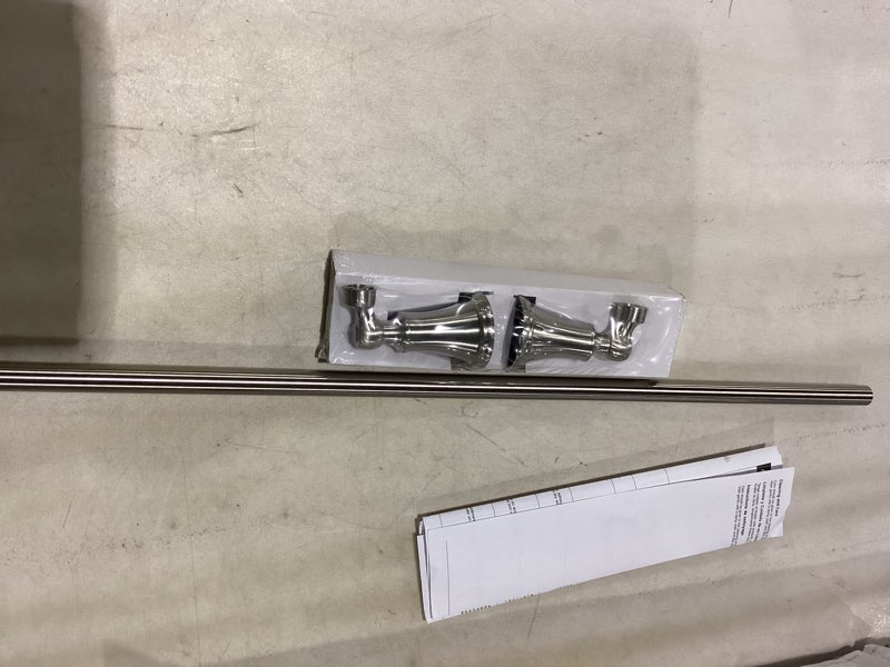 Condition photo showing As Is for delta faucet 73224-ss woodhurst 24 in. wall mount towel bar bath hardware accessory in stainless steel 24 inch brilliance stainless steel