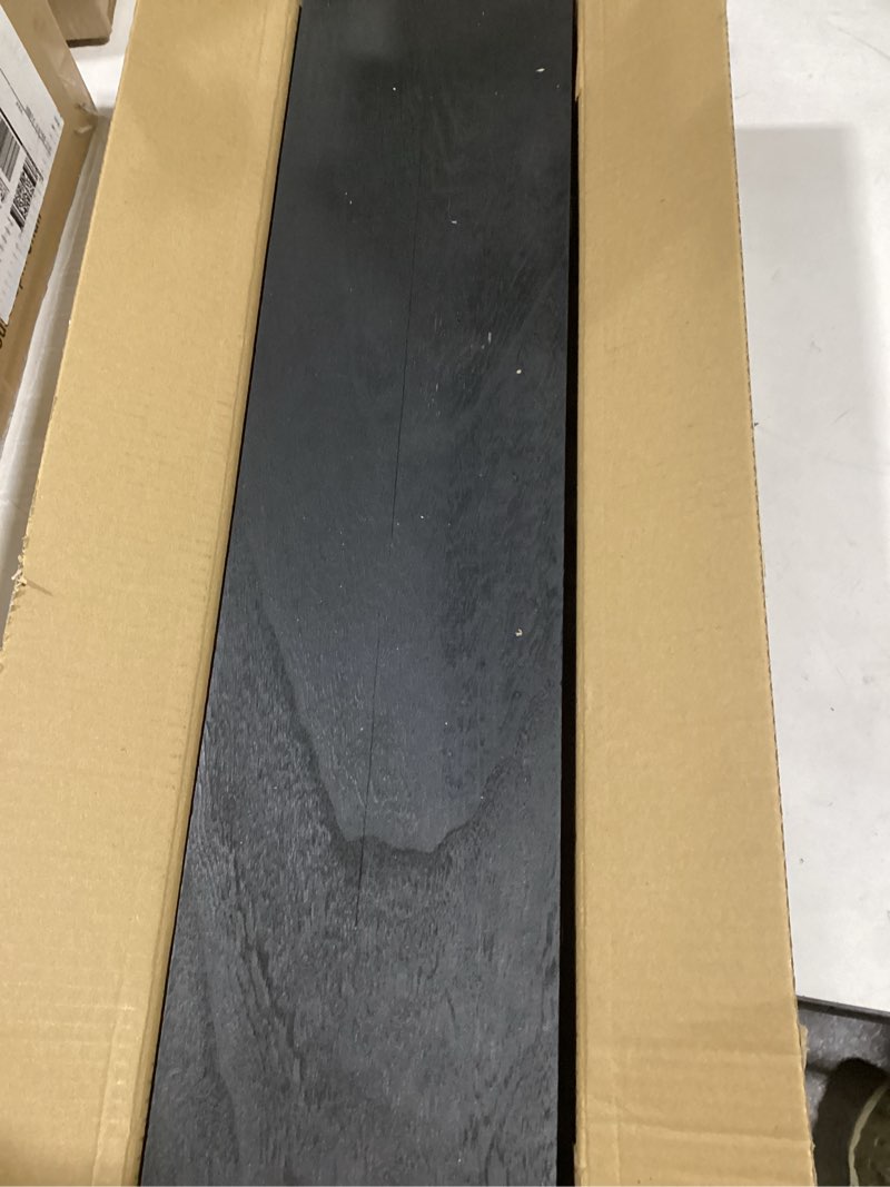 Condition photo showing New/Like New for GXYAWPJ 24 Inch Floating Shelves for Wall Rustic Black Wood Wall Shelves for Bedroom Set of 4 24 inch Rustic Black