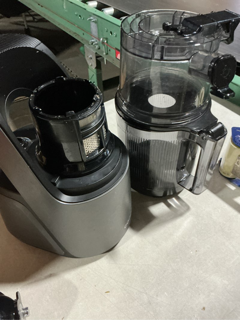 Condition photo showing As Is for Juicer Machines with 5.8" Large Feed Chute, Cold Press Juicer for Whole Vegetables and Fruits 400W, Slow Masticating juicer Easy to Clean Juice Extractor Machine High Juice Yield