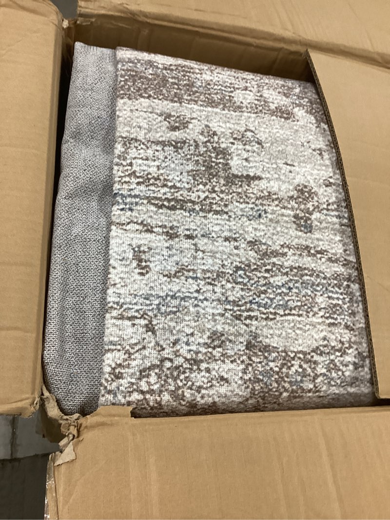 Condition photo showing Good Condition for HOMBYS 10x14 Modern Area Rug for Living Room Bedroom, Large Boho Floor Carpet with Non-Slip Backing for Indoor Office Dining Room, Abstract Home Deco Non-Shedding, Khaki, Machine Washable 10 x 14 ft Khaki