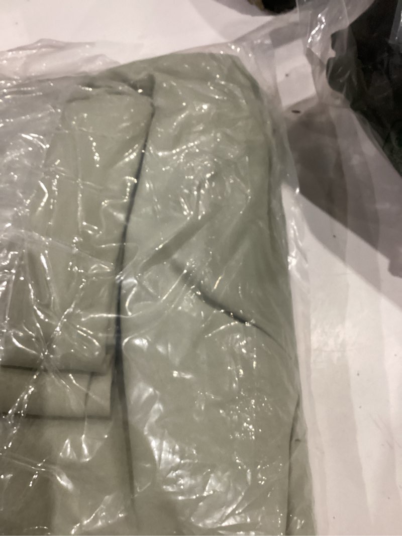 Condition photo showing Good Condition for mildly super soft duvet cover - 100% washed microfiber october mist sage comforter cover set 3 pieces with zipper closure & corner ties (no comforter) 02 - mist sage (no comforter) king (104"x90")