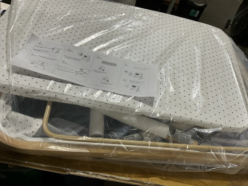 Condition photo showing Good Condition for similar to stock photo harppa baby bassinet bedside sleeper - 3-in-1 cradle for newborns, with storage & wheels, white