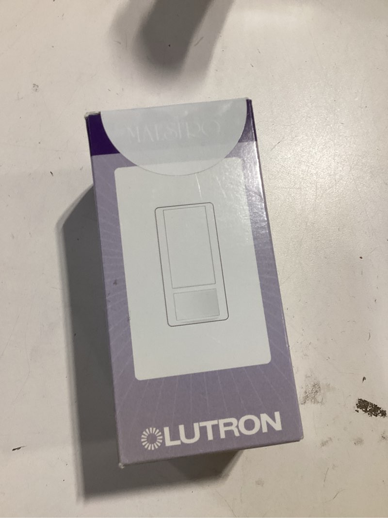 Condition photo showing Good Condition for Lutron Maestro Motion Sensor Light Switch Indoor for Bathroom, Garage, Laundry Room, Any Bulbs, Occupancy Vacancy Sensor, Single-Pole, MS-OPS2-WH, White White 1 Pack 2-Amp Single Pole Switch