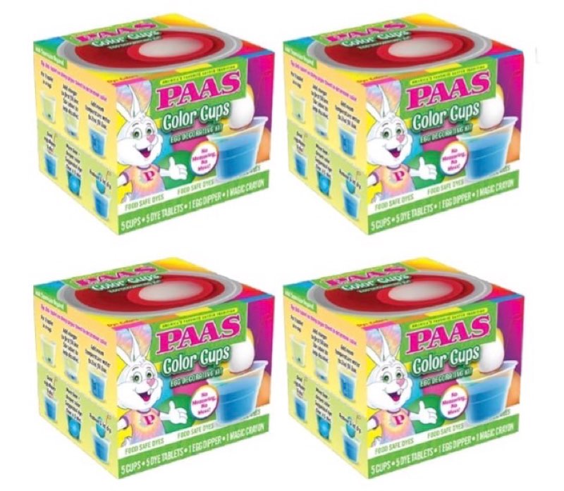 PAAS Colored Egg Decorating Kit (4 Pack) - America's Favorite Easter Tradition