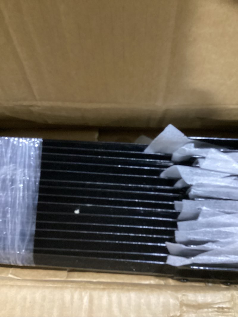 Condition photo showing As Is for forehogar metal fence post black 4.8 feet, pack of 15, t post for wire fence, no dig steel u post fencing for lawn garden wire mesh fence poles sign outdoor light duty 4.8 ft- 15 pack-black black