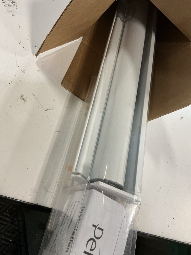Condition photo showing Good Condition for persilux cordless blackout roller shades with valance, thermal insulated fabric window blinds, uv protection for home and bedroom (white, 27" w x 72" h) 27"w x 72"h white