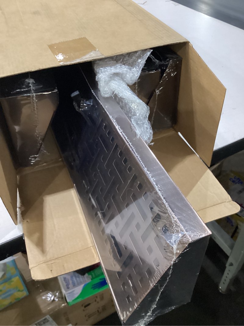 Condition photo showing New/Like New for Landhoow Baseboard Diffuser Register, Oil Rubbed Bronze Finish, Vent Covers for Home Floor Wall Baseboard Air Vent Covers Supply Floor Baseboard Diffuser(18 Inch Duct Opening Size, 4 Pack)