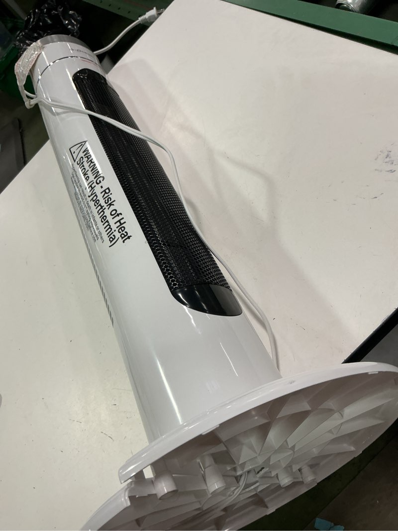 Condition photo showing As Is for Space Heater, 34" Space Heater for Large Room with Remote, 1500W Tower Heater with 12H Timer, 70° Os