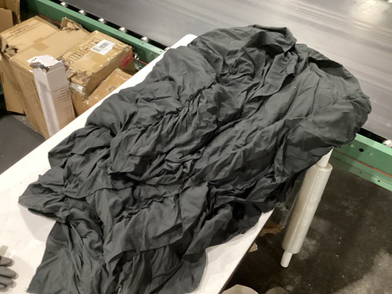 Condition photo showing Good Condition for andency black full size comforter set(79x90inch), 3 pieces fluffy farmhouse shabby chic bedding comforter sets, all season soft lightweight polyester bed set black full(79"x90")
