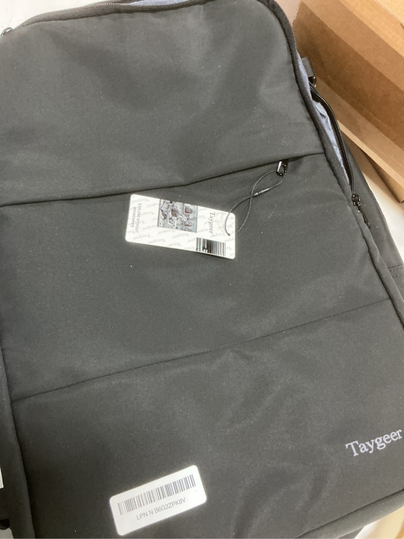 Condition photo showing Good Condition for taygeer travel backpack for men women, carry on backpack with usb charging port & shoe pouch, tsa 17.3inch laptop mochila flight approved, nurse bag casual daypack for weekender business hiking,black x-large black