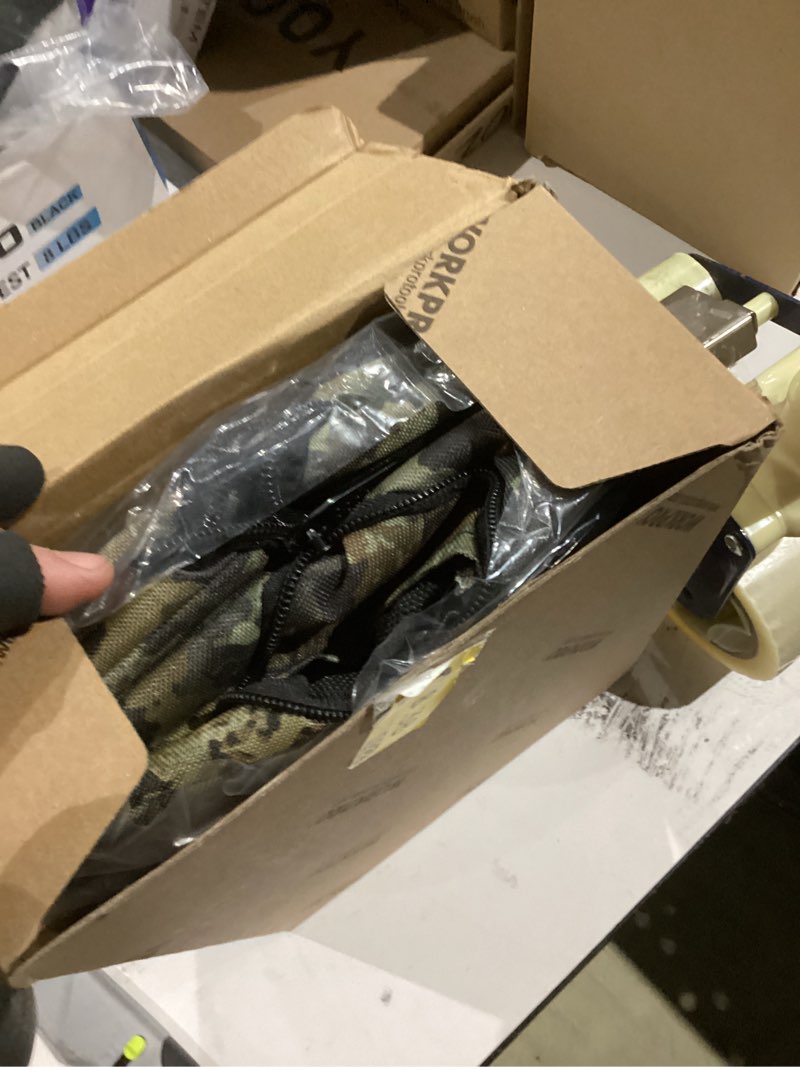 Condition photo showing Good Condition for WORKPRO Tool Bag with Zipper, 10" Utility Wide Mouth Heavy Duty Tool Storage Bag, Multipurpose Zipper Tool Pouch Tote Bag for Organizer 3-pack, Camo