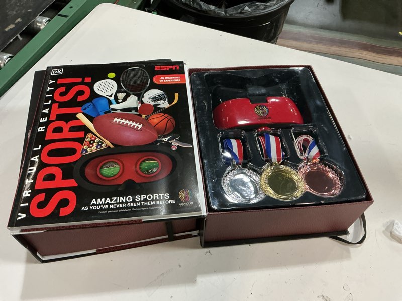 Condition photo showing Good Condition for abacus brands virtual reality espn gift box - illustrated interactive vr book and stem learning activity set