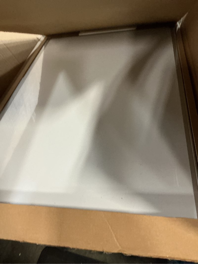 Condition photo showing New/Like New for amazon basics magnetic dry erase whiteboard, 36"w x 24"h, aluminum frame, silver/white
