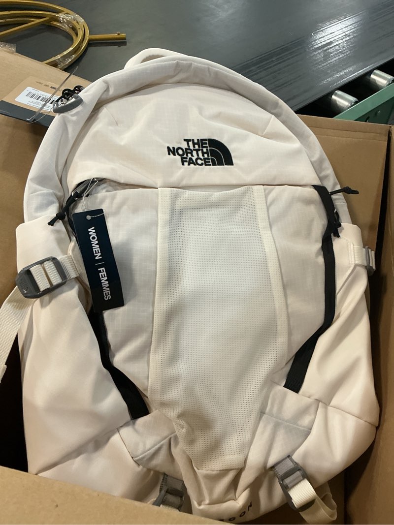 Condition photo showing Good Condition for The North Face Women's Recon Everyday Laptop Backpack | Commuter Travel Bag with 16" Laptop Sleeve, Water-Repellent Finish, Women-Specific Fit, Gardenia White/TNF Black-NPF, One Size 30L Gardenia White/Tnf Black-npf