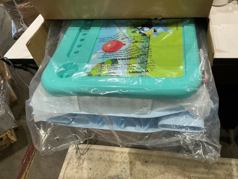 Condition photo showing Good Condition for bluey draw and play desk by delta children – includes 10 markers and coloring book, blue