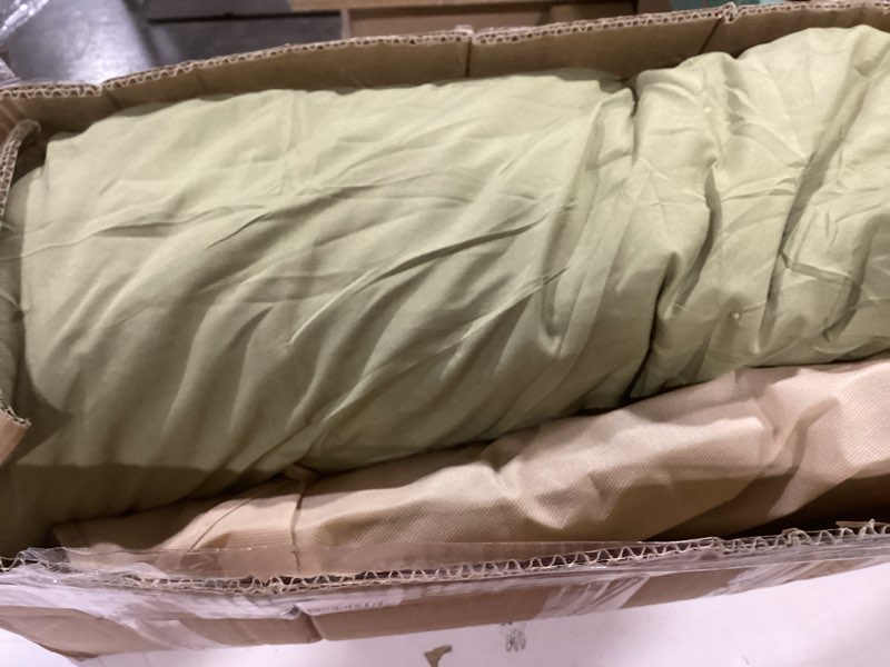 Condition photo showing Good Condition for ROSGONIA Queen Comforter Set Olive Green, 3pcs Bedding Sets Queen (1 Boho Olive Comforter & 2 Pillowcases), All Season Lightweight Blanket Quilt Queen Comforter 90"x90" Olive Green