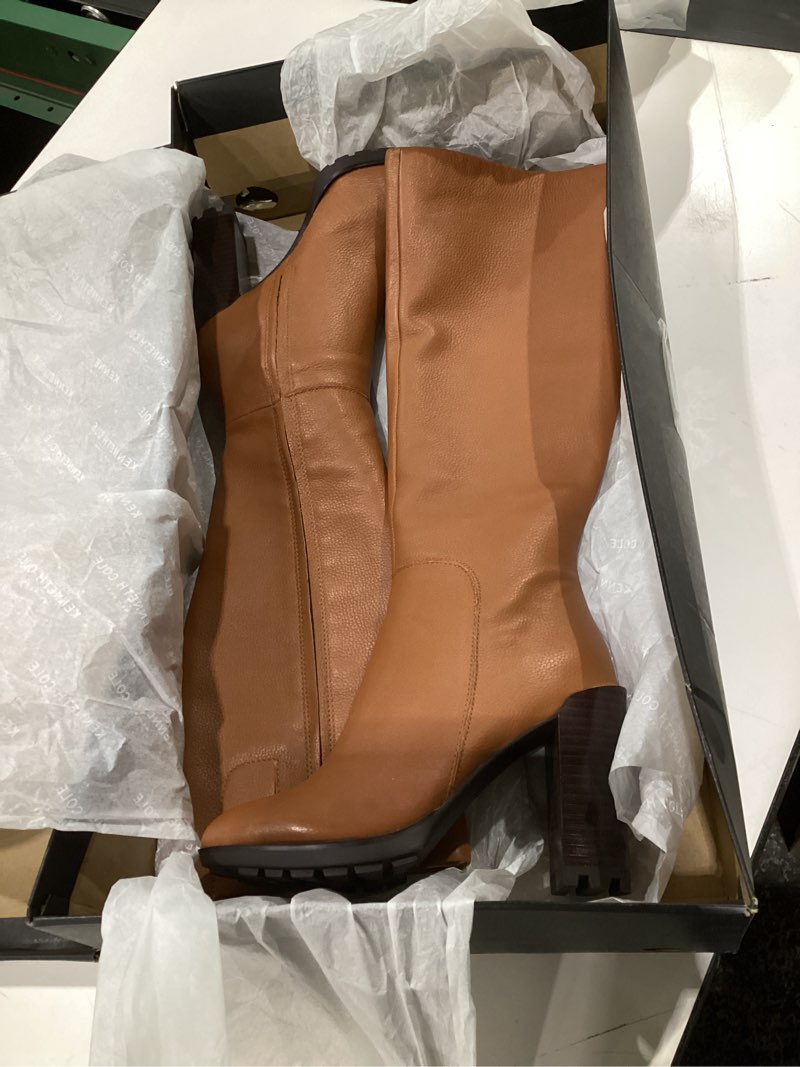 Condition photo showing Good Condition for Kenneth Cole Women's Women's Justin 2.0 Knee High Boot Cognac SIZE 5