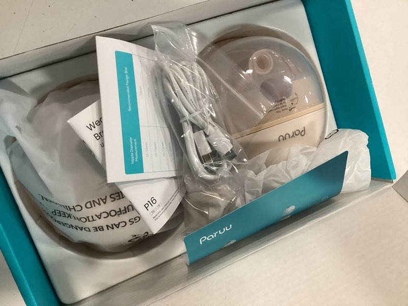 Condition photo showing Good Condition for paruu hands free breast pump p16, wearable breast pump electirc portable with 4 modes & 12 levels, max 309mmhg strong suction 19/21/24mm flange inserts wearable breastfeeding pump, 2 pack?nude