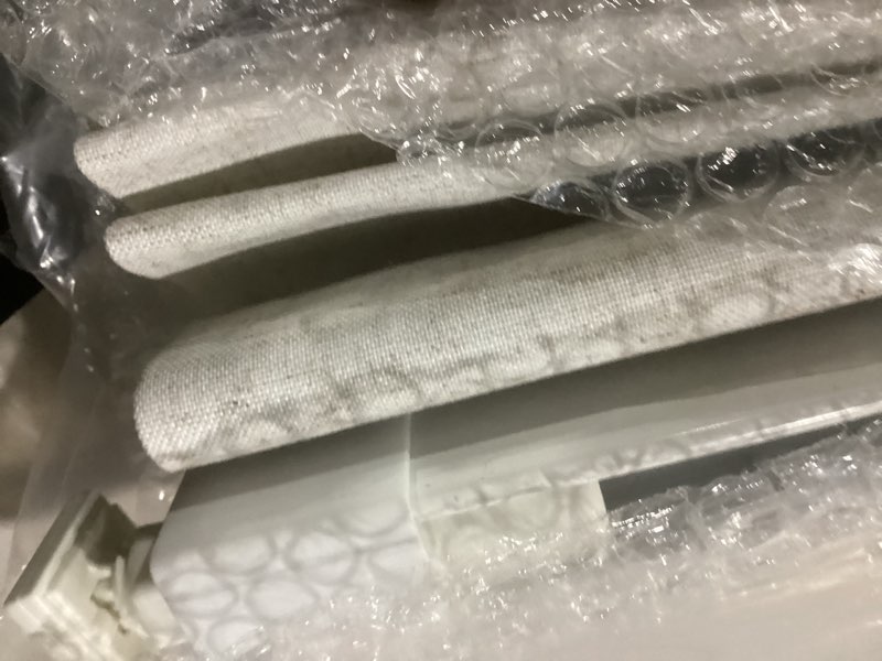 Condition photo showing New/Like New for bgment white blackout curtains for bedroom 63 inch long - thermal insulated black out curtains room darkening soundproof rod pocket window curtains for living room, each drape panel 52 inch wide 52"w x 63"l (pack of 2) pure white