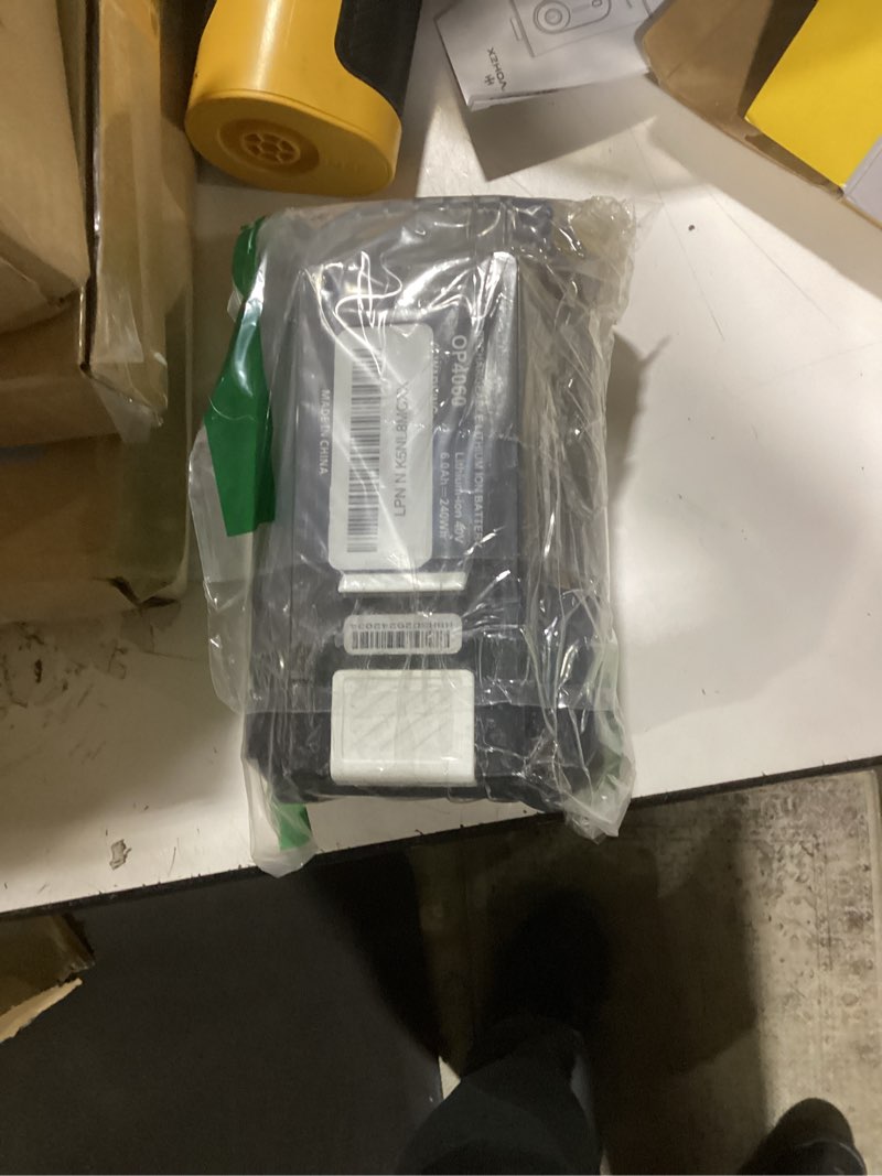 Condition photo showing As Is for powilling 40volt 6000mah replacement for ryobi 40v battery, 40volt battery lithium op4026 op40601 op4050a op4040 op4030 op4050 power tools 1*pack 40v battery