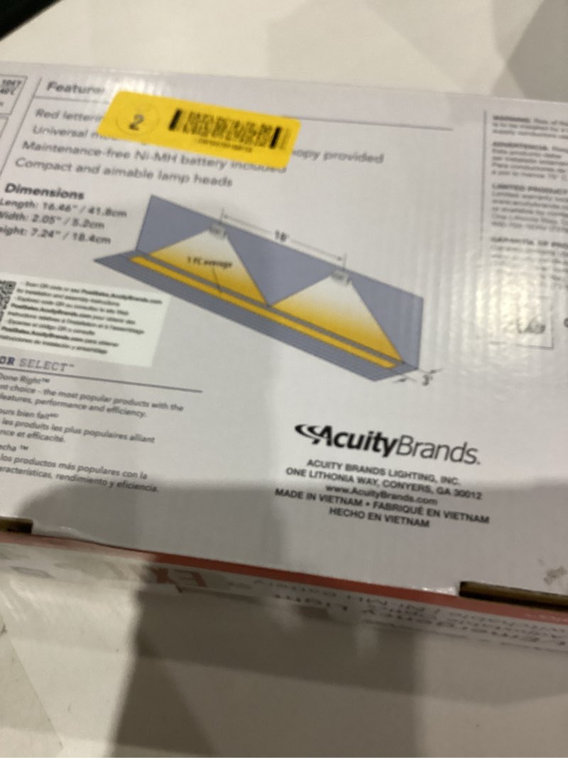 Condition photo showing As Is for Lithonia Lighting RD M6 ECRG LED Emergency Light/Exit Combo Red/Green switchable, Round Lamp Heads, White (B08Y4SSB8P)