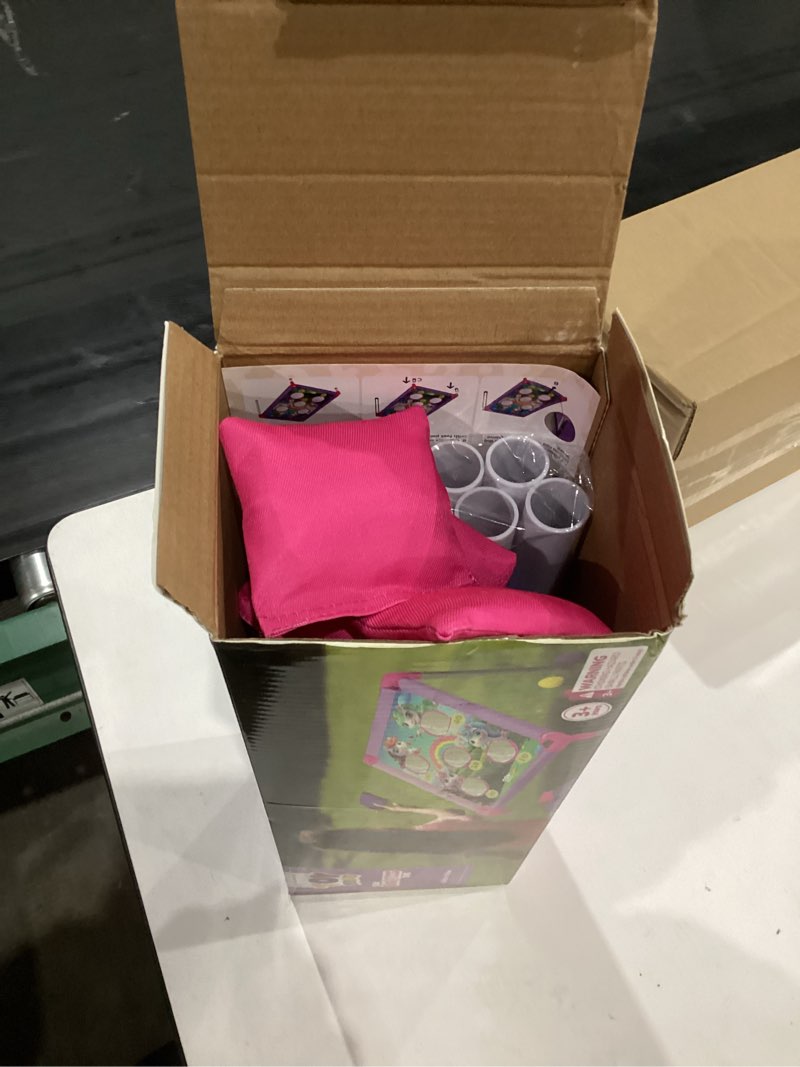 Condition photo showing New/Like New for TOY Life Bean Bag Toss Game, Carnival Party Games, Cornhole Set for Kids Outdoor Games, Outside Toys for Kids Ages 4-8, Yard Outdoor Toys for Toddlers 3-5, Gifts for 3 4 5 6 7 Year Old Girls & Boys Purple & Pink Unicorn
