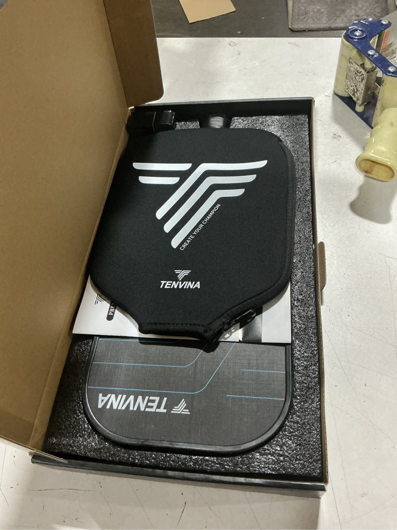 Condition photo showing Good Condition for tenvina pickleball paddles, multi-layer t700sc textured carbon fiber pickleball paddle, pickle ball paddle with strong spin & power surface, 4-types of shapes and thicknesses, usapa approved carbon-elongated-16mm control