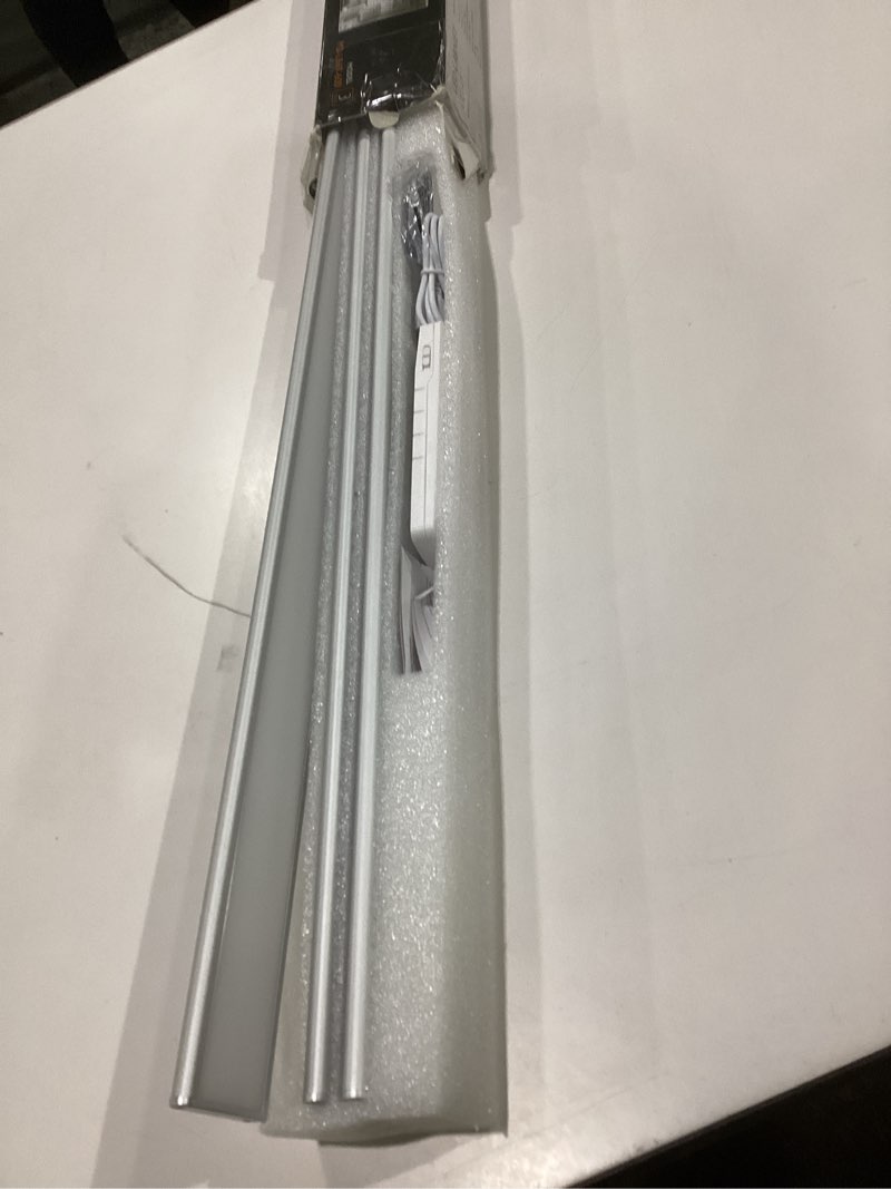 Condition photo showing As Is for 204 led under cabinet lights wireless with full lighting,rechargeable closet lights with remote and motion sensor indoor,under counter light with cct and dimmable for kitchen,stair(3 pack,23.6inch) 60cm-3 pack silver